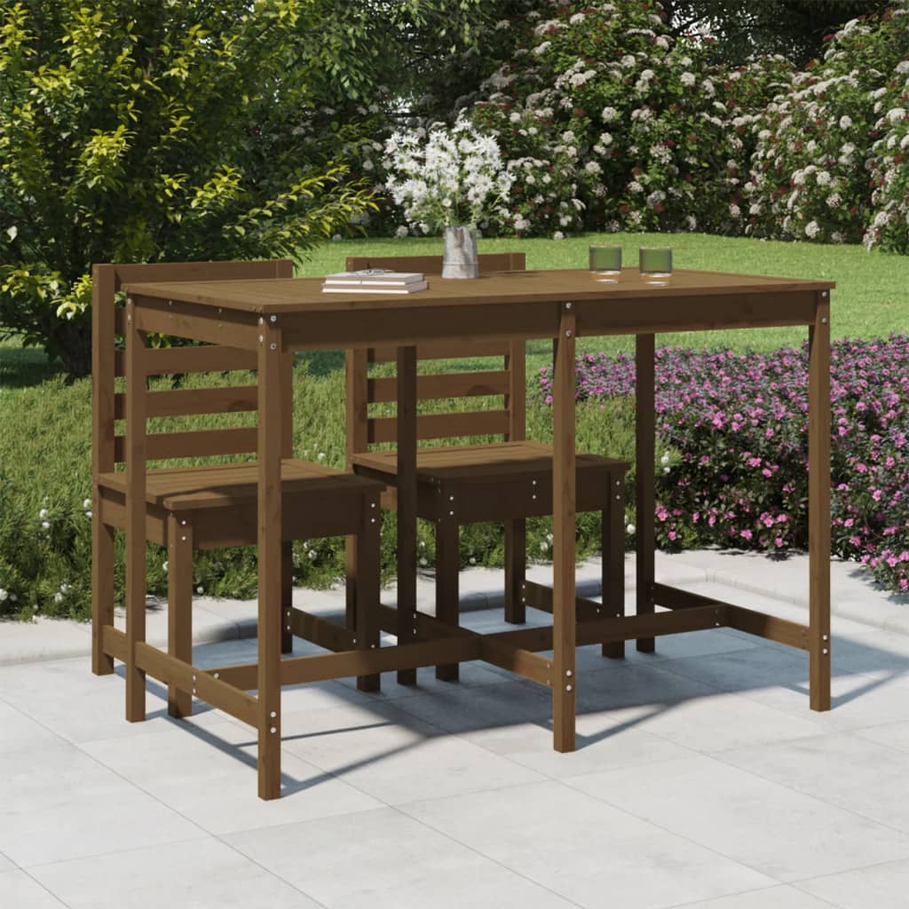 E-shop Multidom Záhradný stolík medovohnedý 159,5x82,5x110 cm borovicový masív