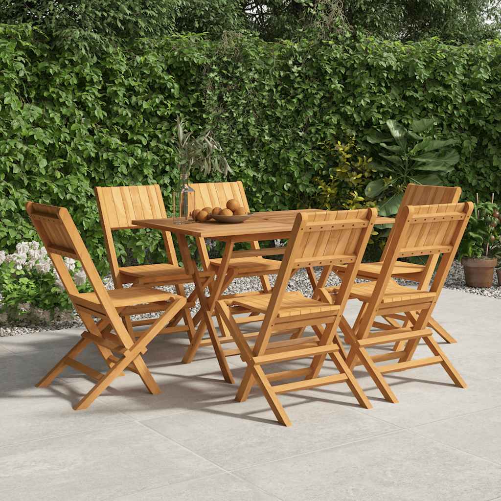E-shop Multidom Skladacie záhradné stoličky 6 ks 47x61x90 tíkový masív