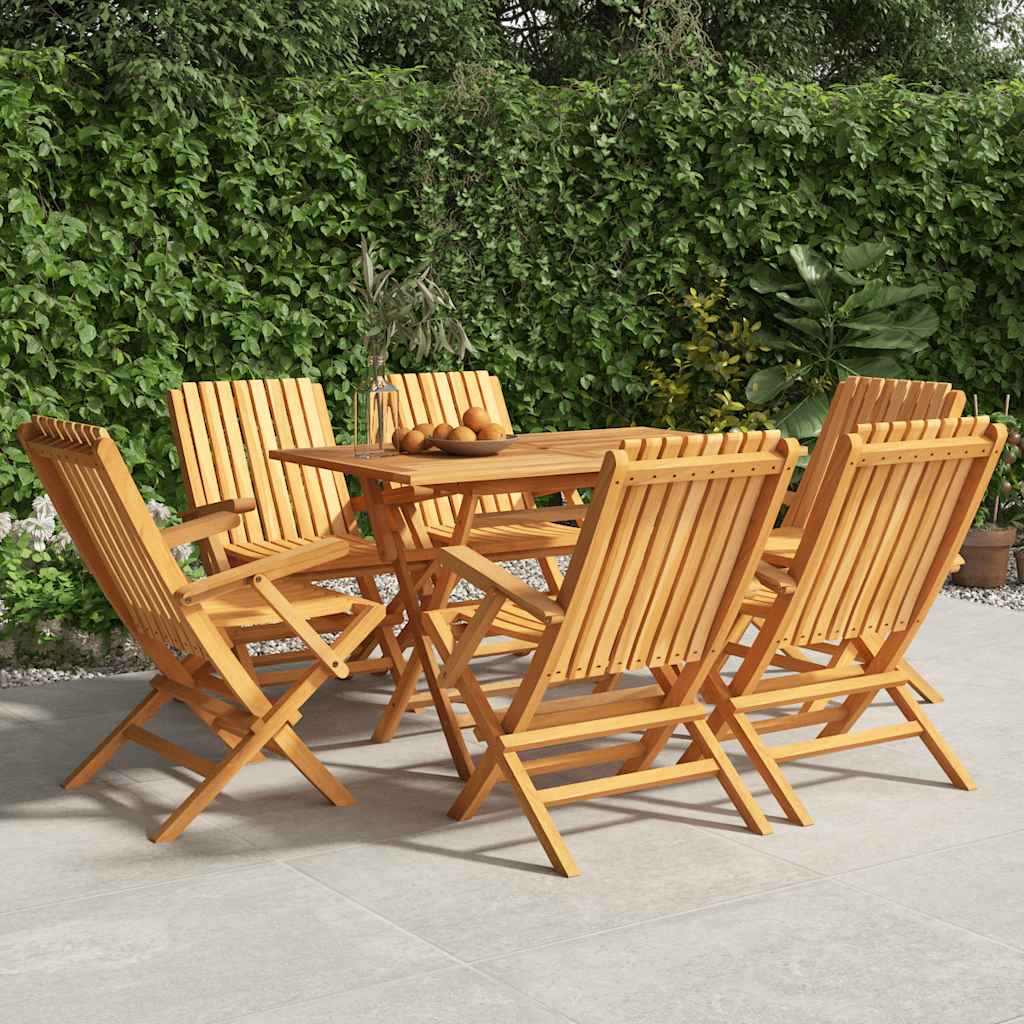 E-shop Multidom Skladacie záhradné stoličky 6 ks 61x67x90 cm tíkový masív