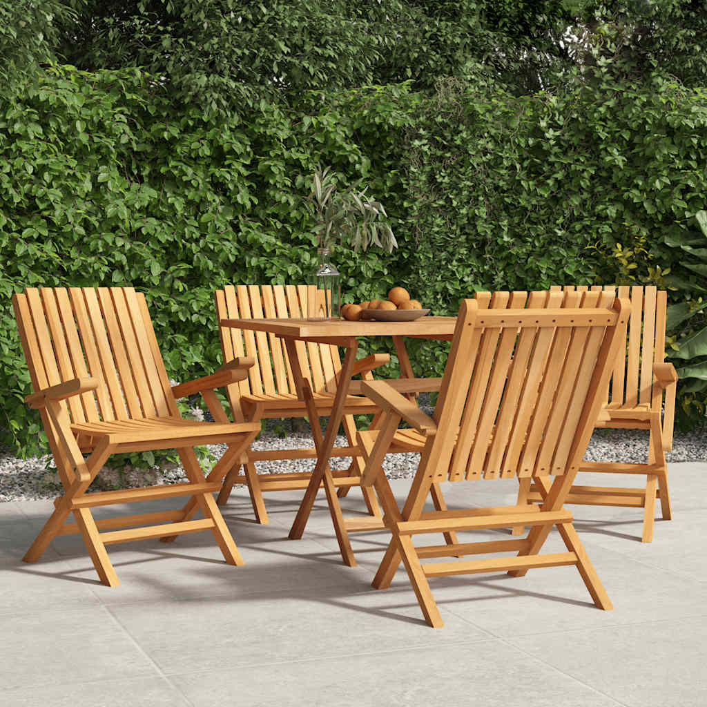 E-shop Multidom Skladacie záhradné stoličky 4 ks 61x67x90 cm tíkový masív