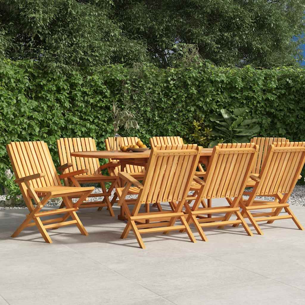 E-shop Multidom Skladacie záhradné stoličky 8 ks 61x67x90 cm tíkový masív