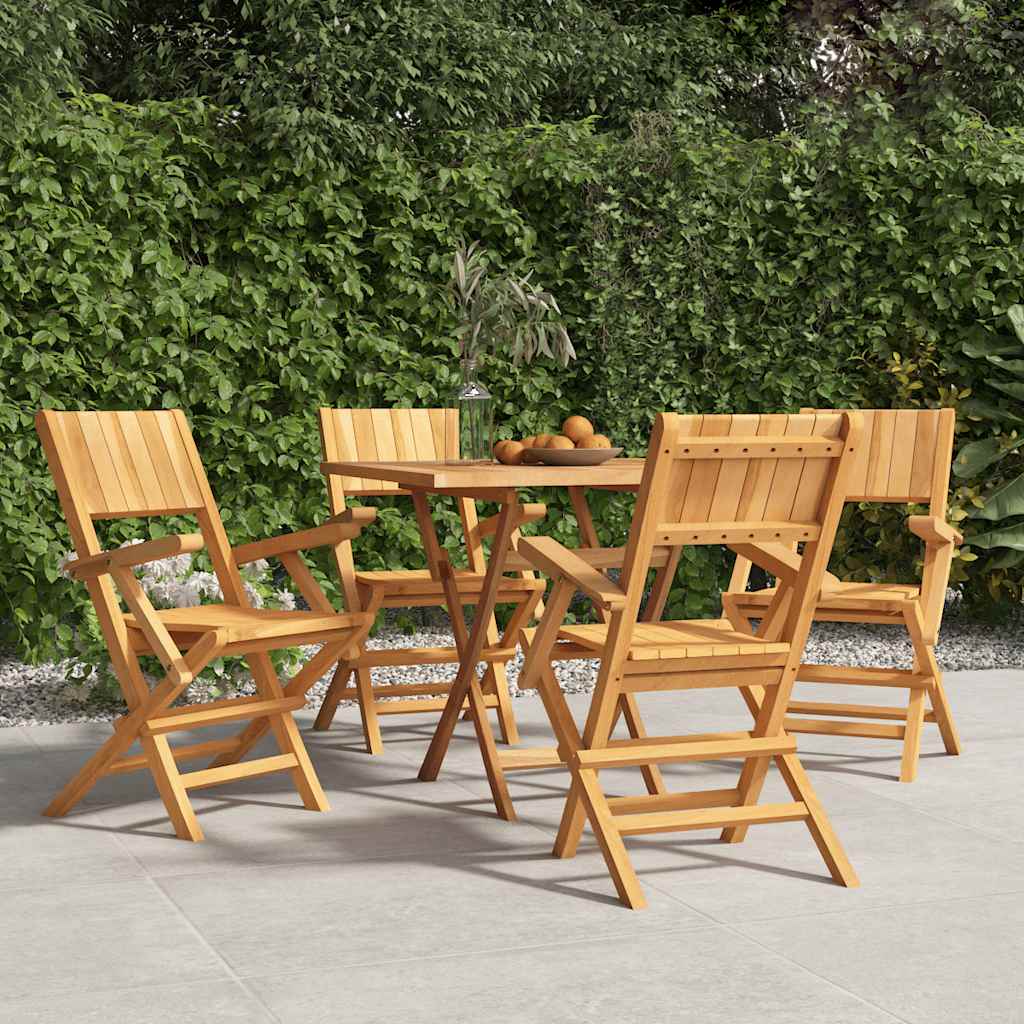 E-shop Multidom Skladacie záhradné stoličky 4 ks 55x61x90 cm tíkový masív