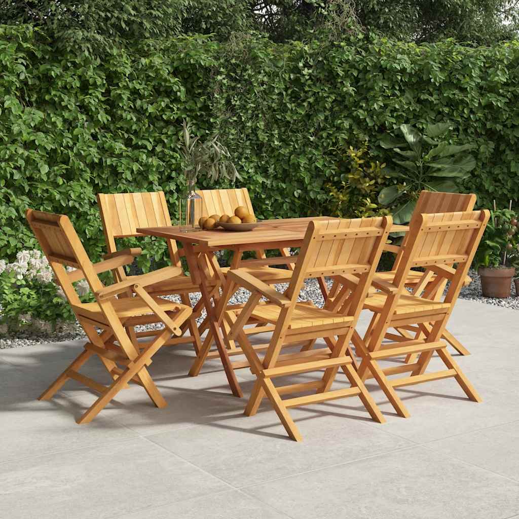 E-shop Multidom Skladacie záhradné stoličky 6 ks 55x61x90 cm tíkový masív