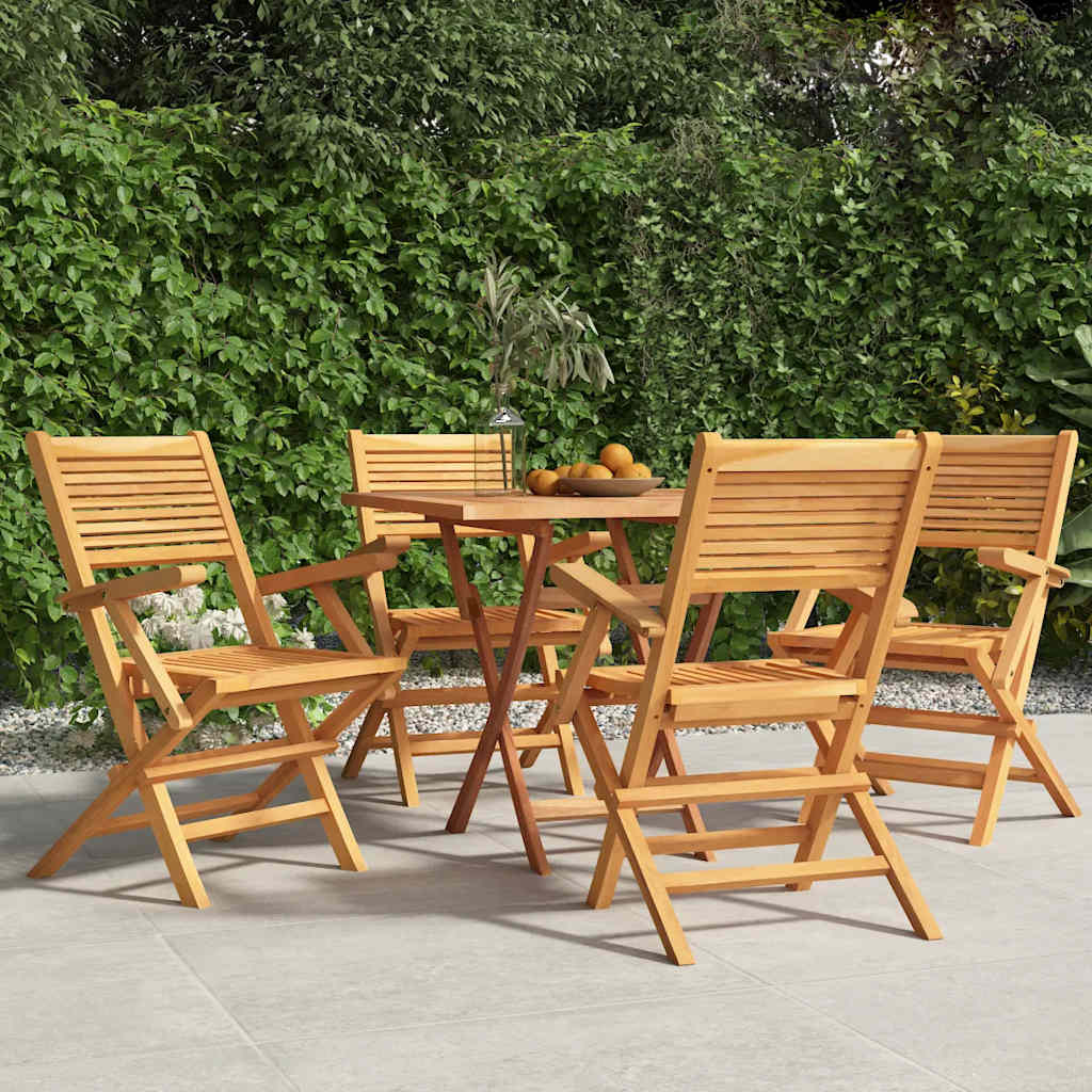 E-shop Multidom Skladacie záhradné stoličky 4 ks 55x62x90 cm tíkový masív