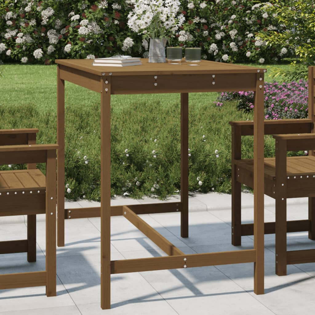 E-shop Multidom Záhradný stolík medovohnedý 121x82,5x110 cm borovicový masív
