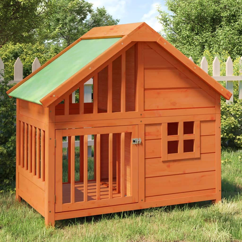 E-shop Multidom Koterec pre psa hnedý 96x60,5x87 cm borovicový masív