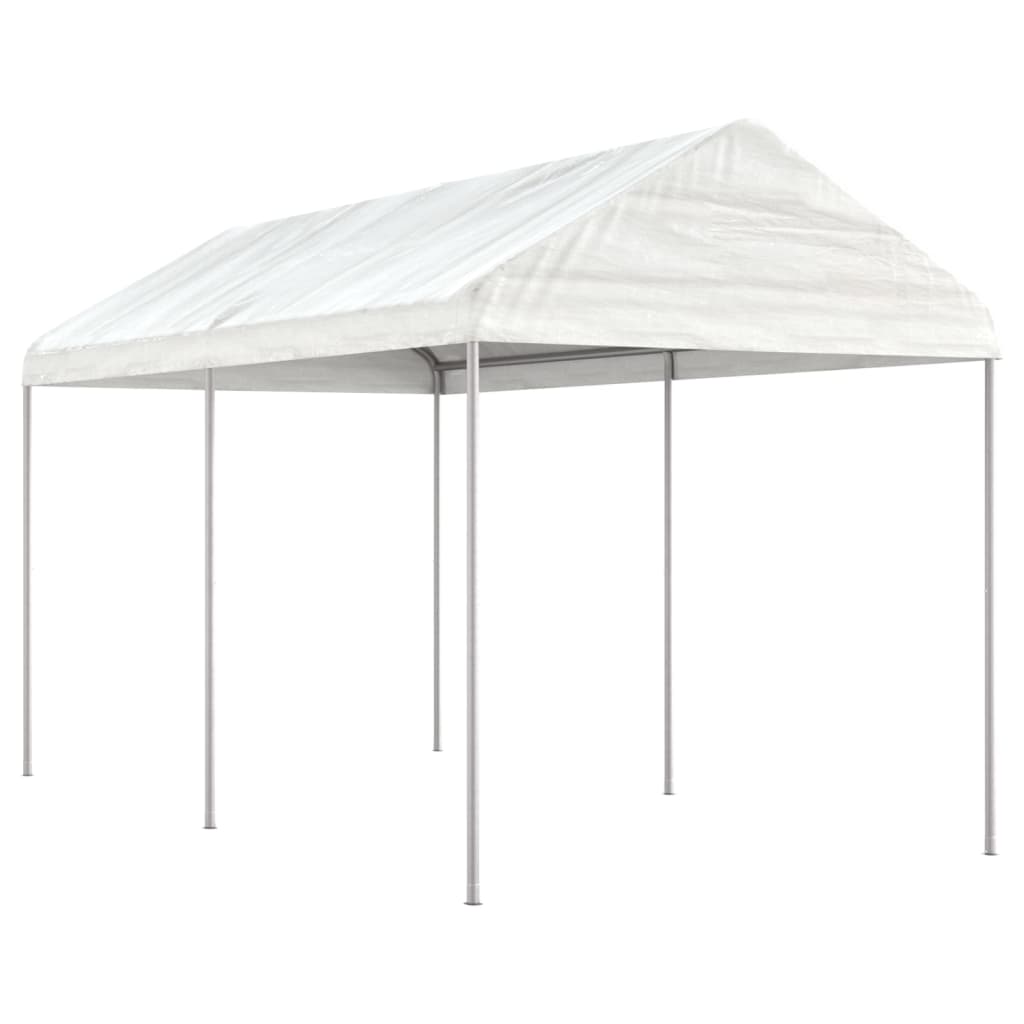 E-shop Multidom Altánok so strechou, biely 4,46x2,28x2,69 m, polyetylén