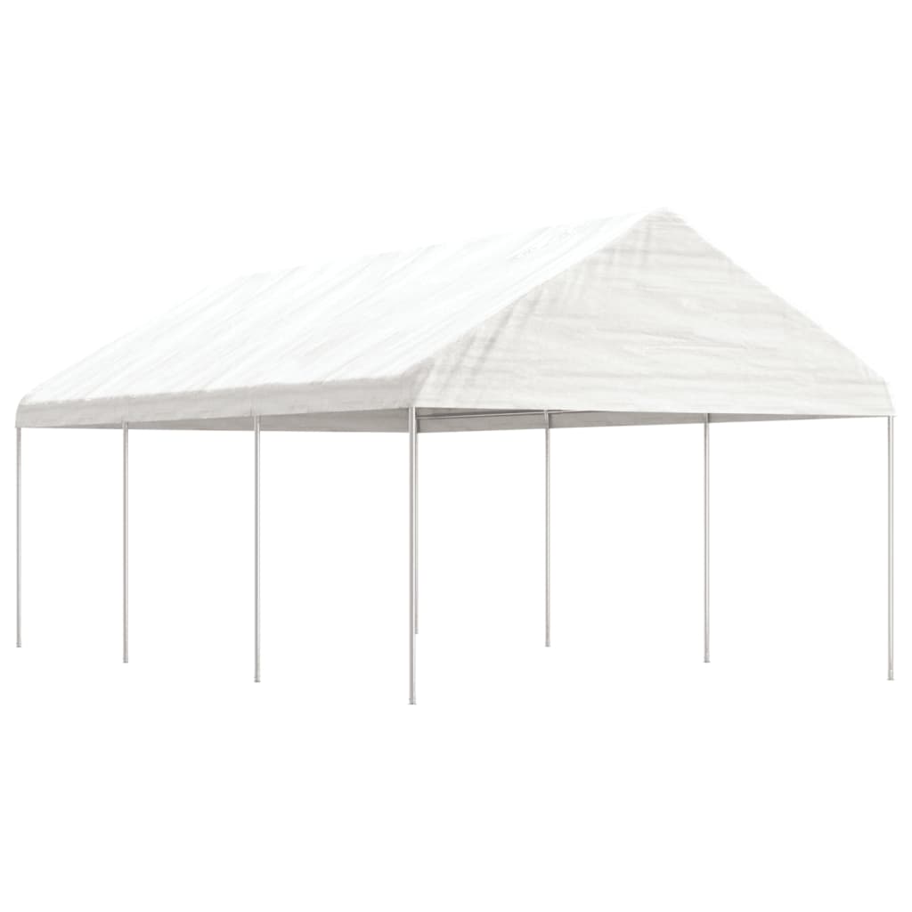 E-shop Multidom Altánok so strechou, biely 6,69x4,08x3,22 m, polyetylén