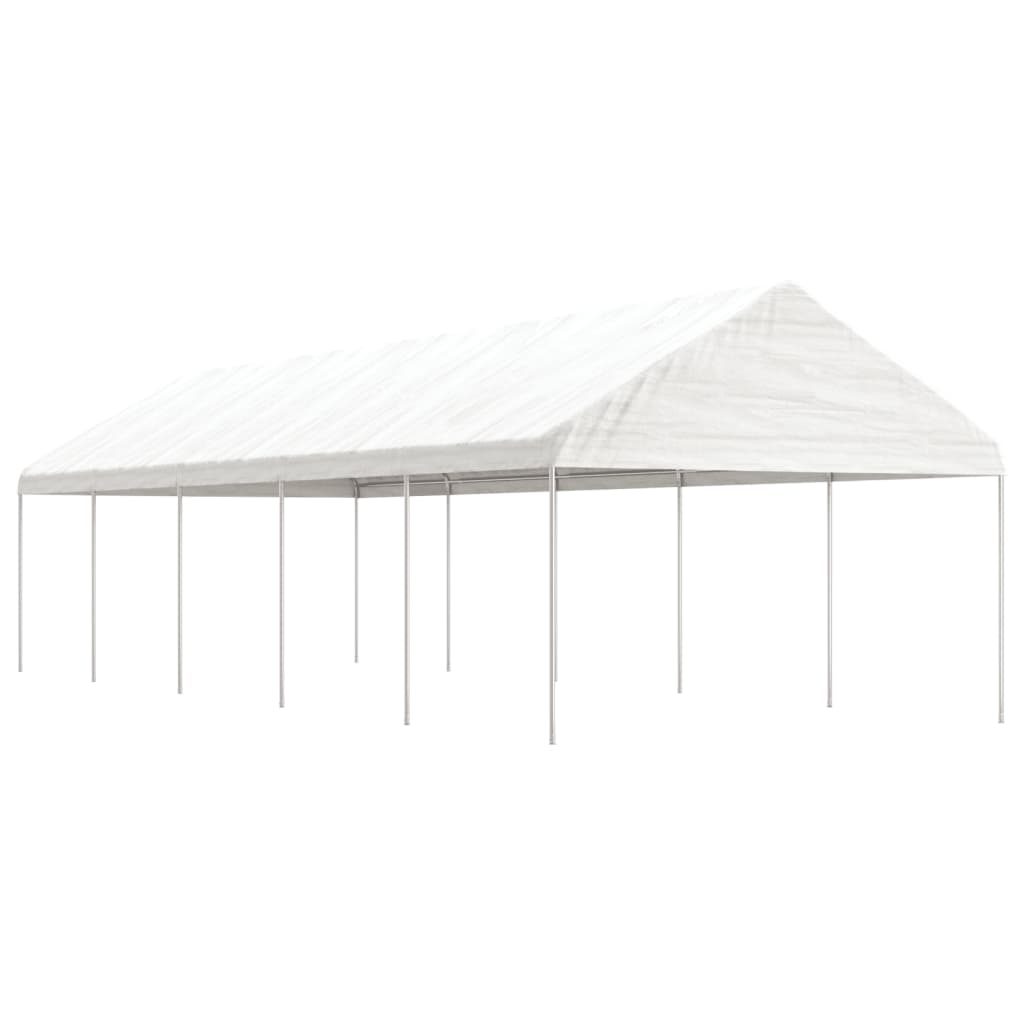 E-shop Multidom Altánok so strechou, biely 11,15x4,08x3,22 m, polyetylén