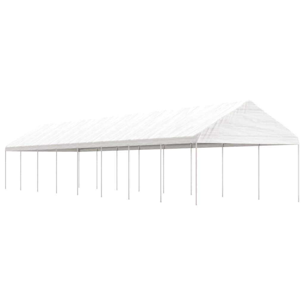 E-shop Multidom Altánok so strechou, biely 17,84x4,08x3,22 m, polyetylén