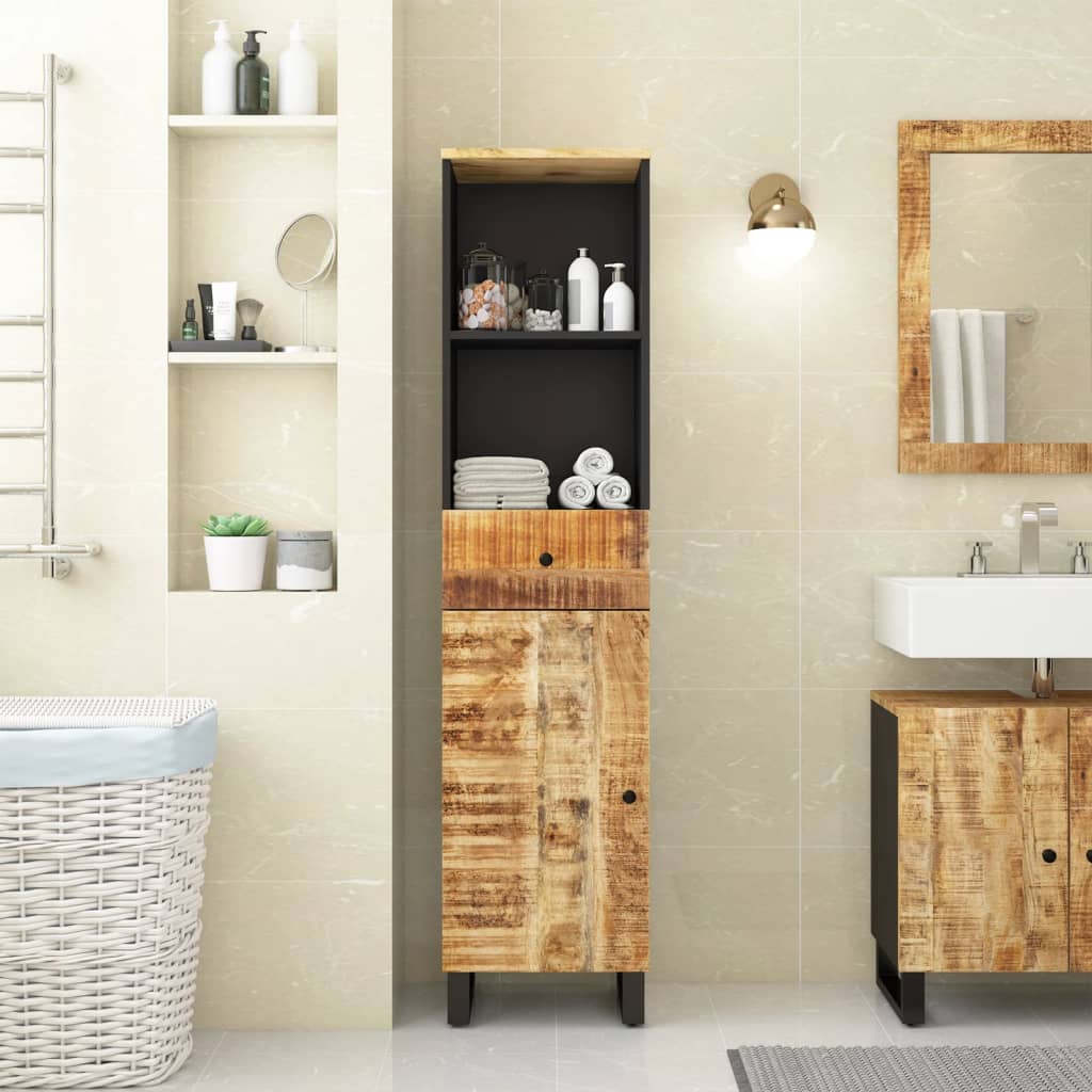 E-shop Multidom Kúpeľňový stolík 38x33x160 cm masívne mangovníkové drevo
