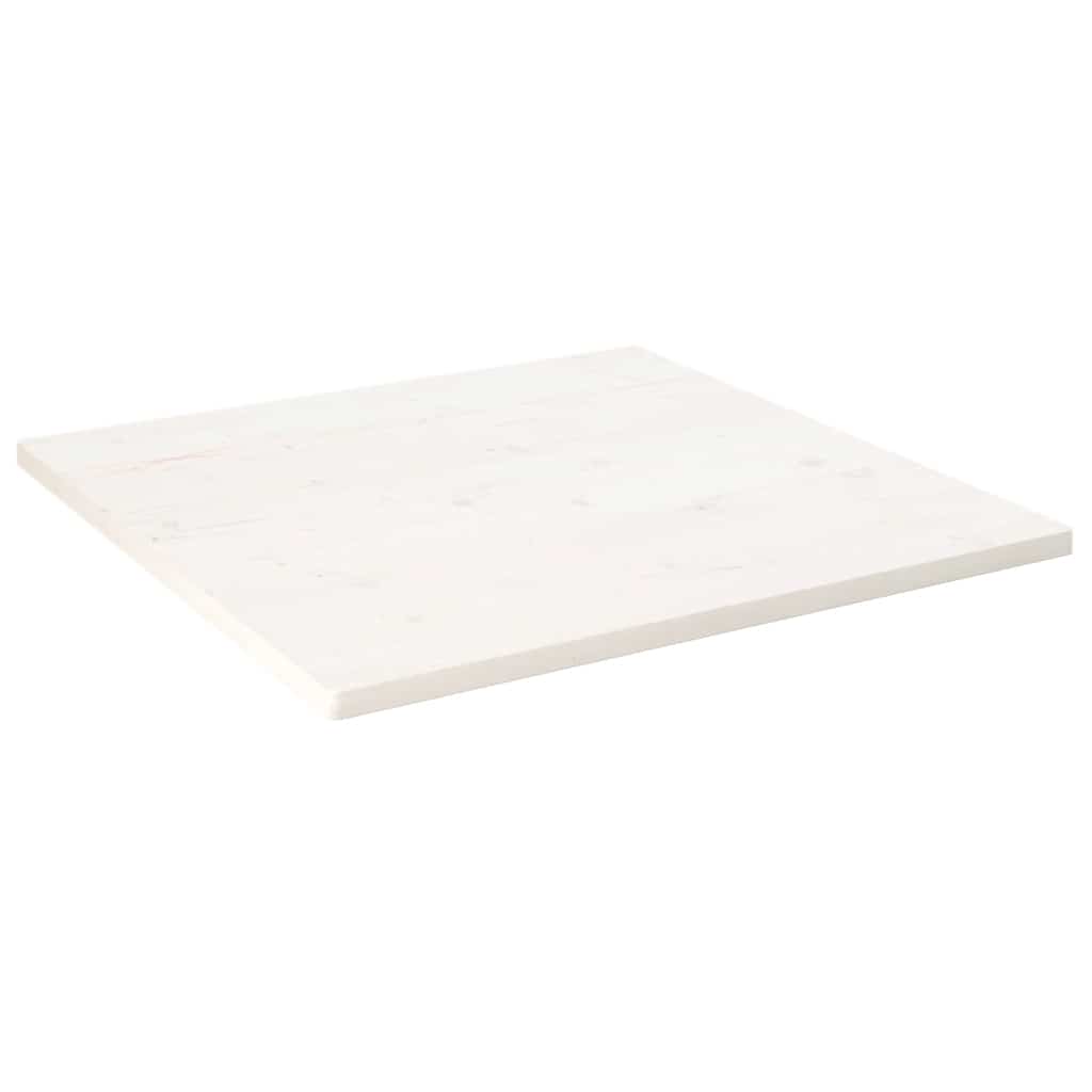 E-shop Multidom Stolová doska biela 90x90x2,5 cm masívna borovica štvorcová