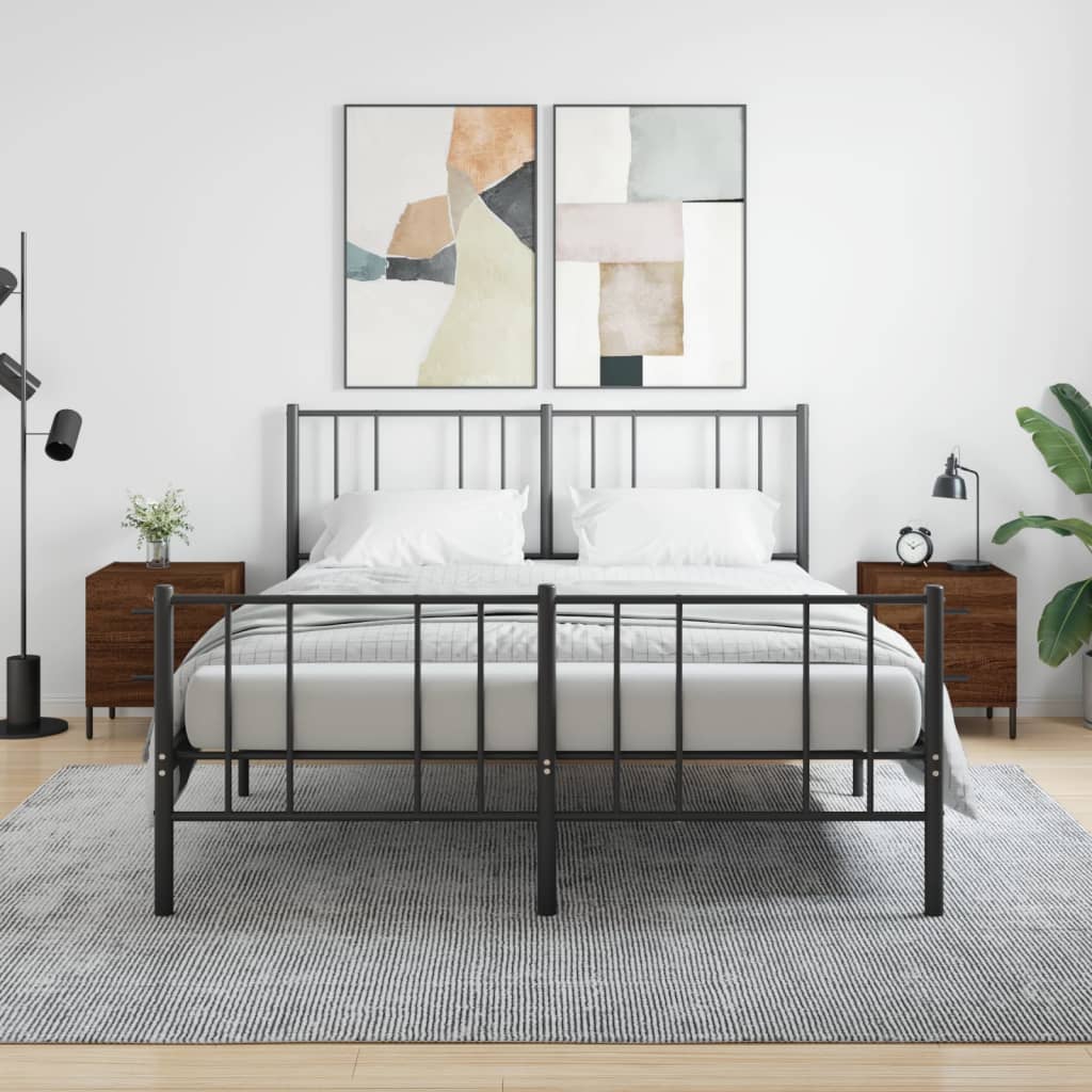 E-shop Multidom Nočné stolíky 2 ks hnedý dub 40x35x47,5 cm kompozitné drevo