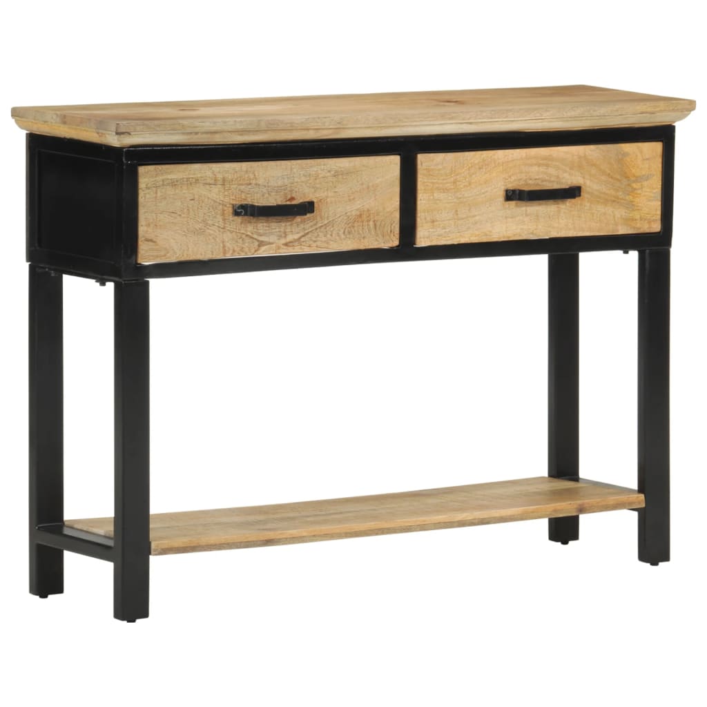 E-shop Multidom Konzolový stolík 110x30x75 cm masívne hrubé mangovníkové drevo
