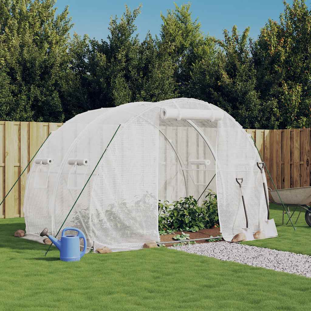 Multidom Fóliovník s oceľovým rámom biely 6 m² 3x2x2 m