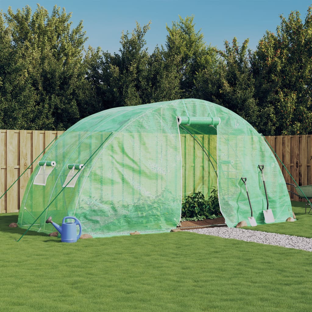 Multidom Fóliovník s oceľovým rámom zelený 10 m² 5x2x2,3 m