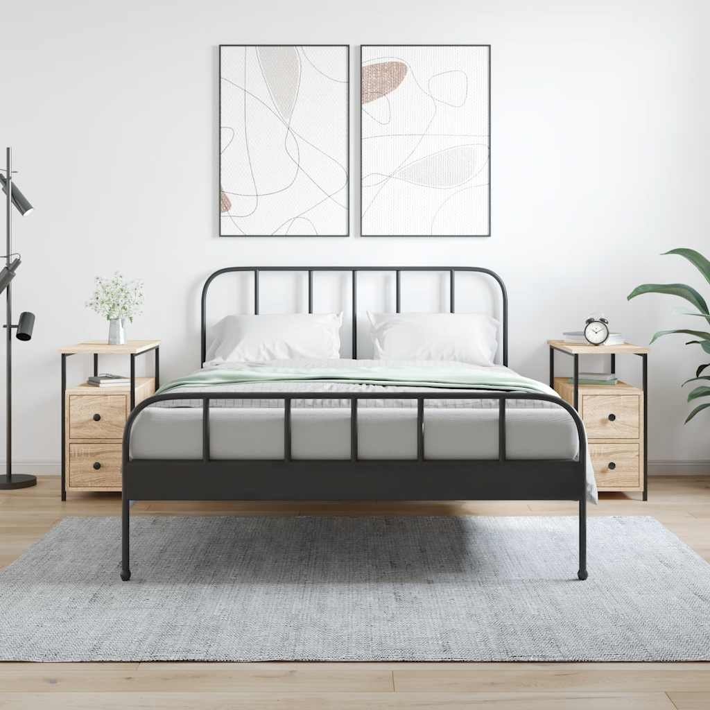 E-shop Multidom Nočné stolíky 2 ks dub sonoma 30x60x60 cm kompozitné drevo