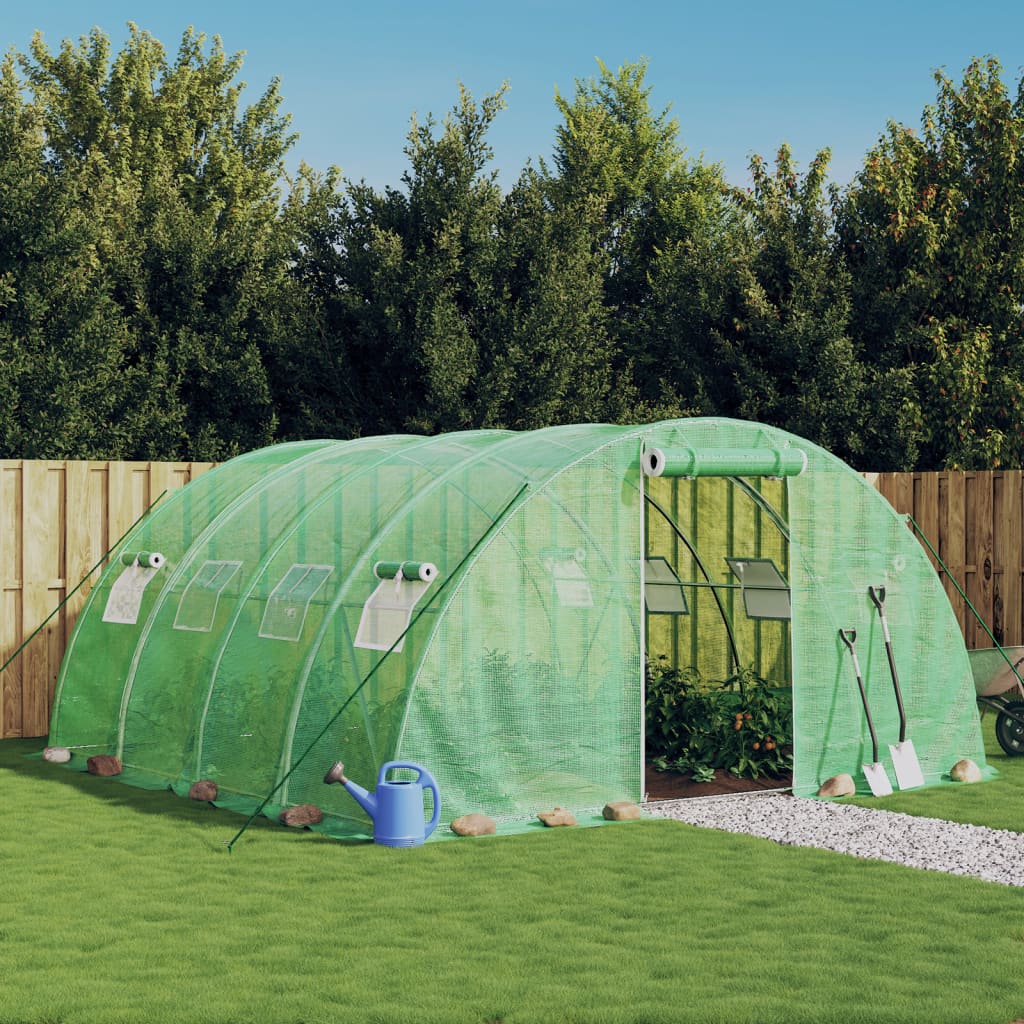 Multidom Fóliovník s oceľovým rámom zelený 16 m² 4x4x2 m