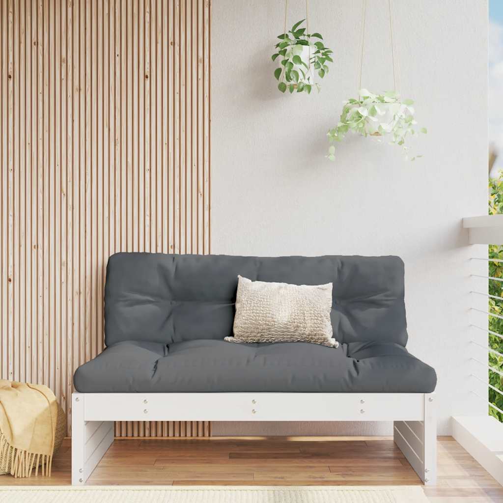 E-shop Multidom Stredová pohovka biela 120x80 cm borovicový masív