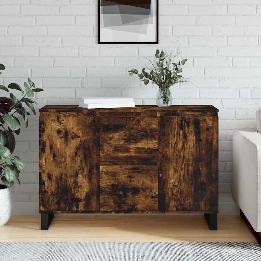 E-shop Multidom Komoda dymový dub 101,5x35x70 cm kompozitné drevo