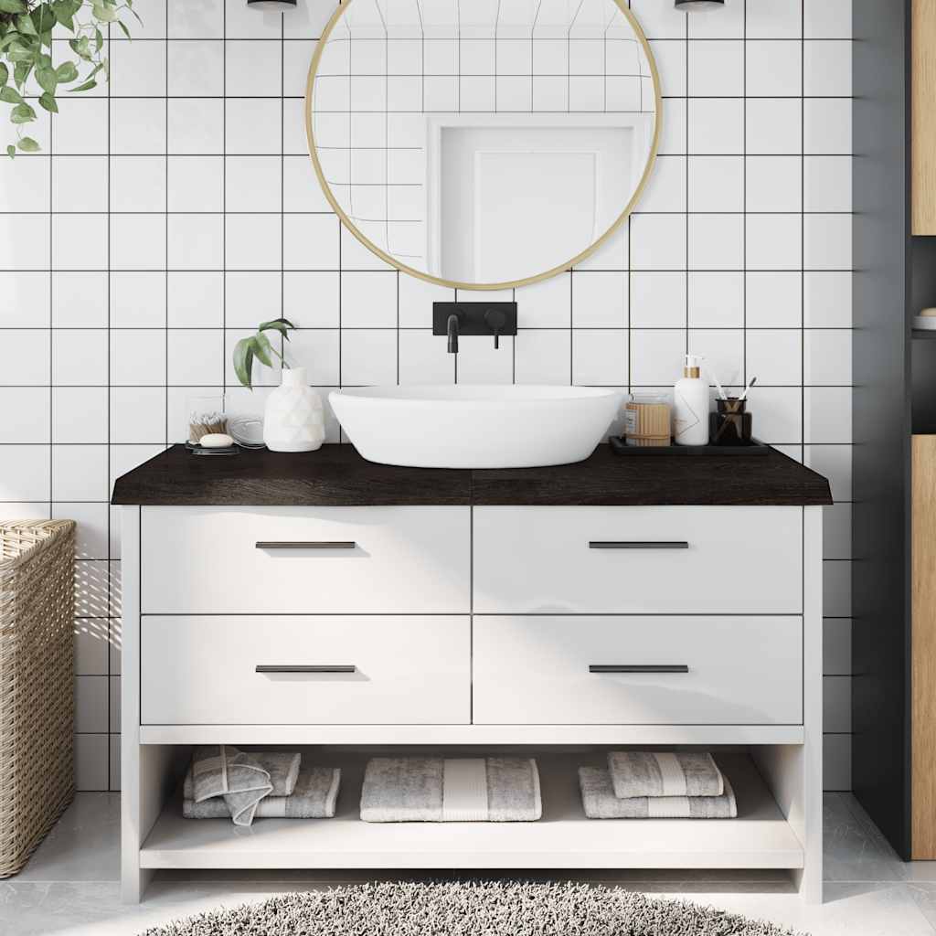 E-shop Multidom Kúpeľňová doska tmavohnedá 140x60x(2-6) cm ošetrený masív