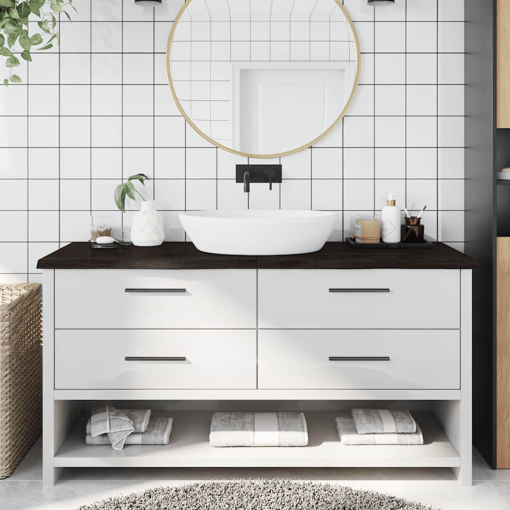 E-shop Multidom Kúpeľňová doska tmavohnedá 160x60x(2-4) cm ošetrený masív