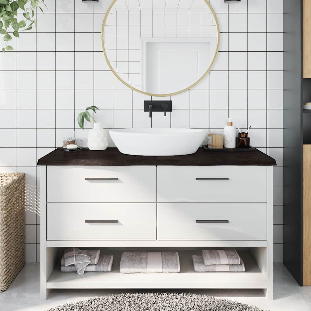 E-shop Multidom Kúpeľňová doska tmavohnedá 140x60x(2-4) cm ošetrený masív