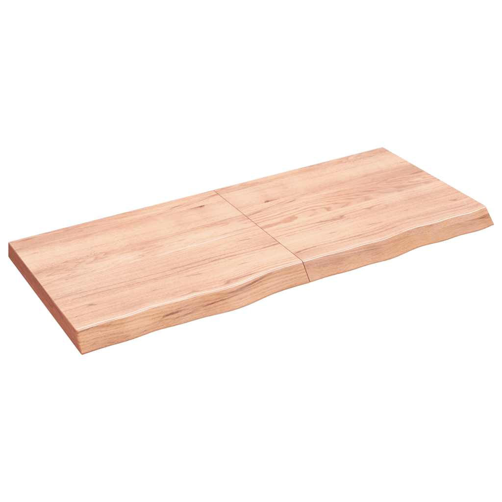 E-shop Multidom Stolová doska bledohnedá 140x60x(2-6) cm ošetrený masívny dub