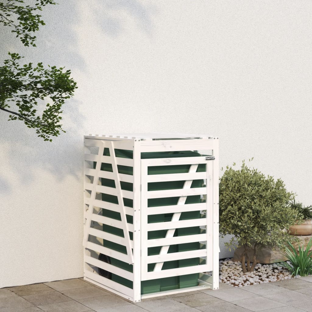 E-shop Multidom Úložný box na odpadkový kôš, biely 84x90x128,5 cm, borovica