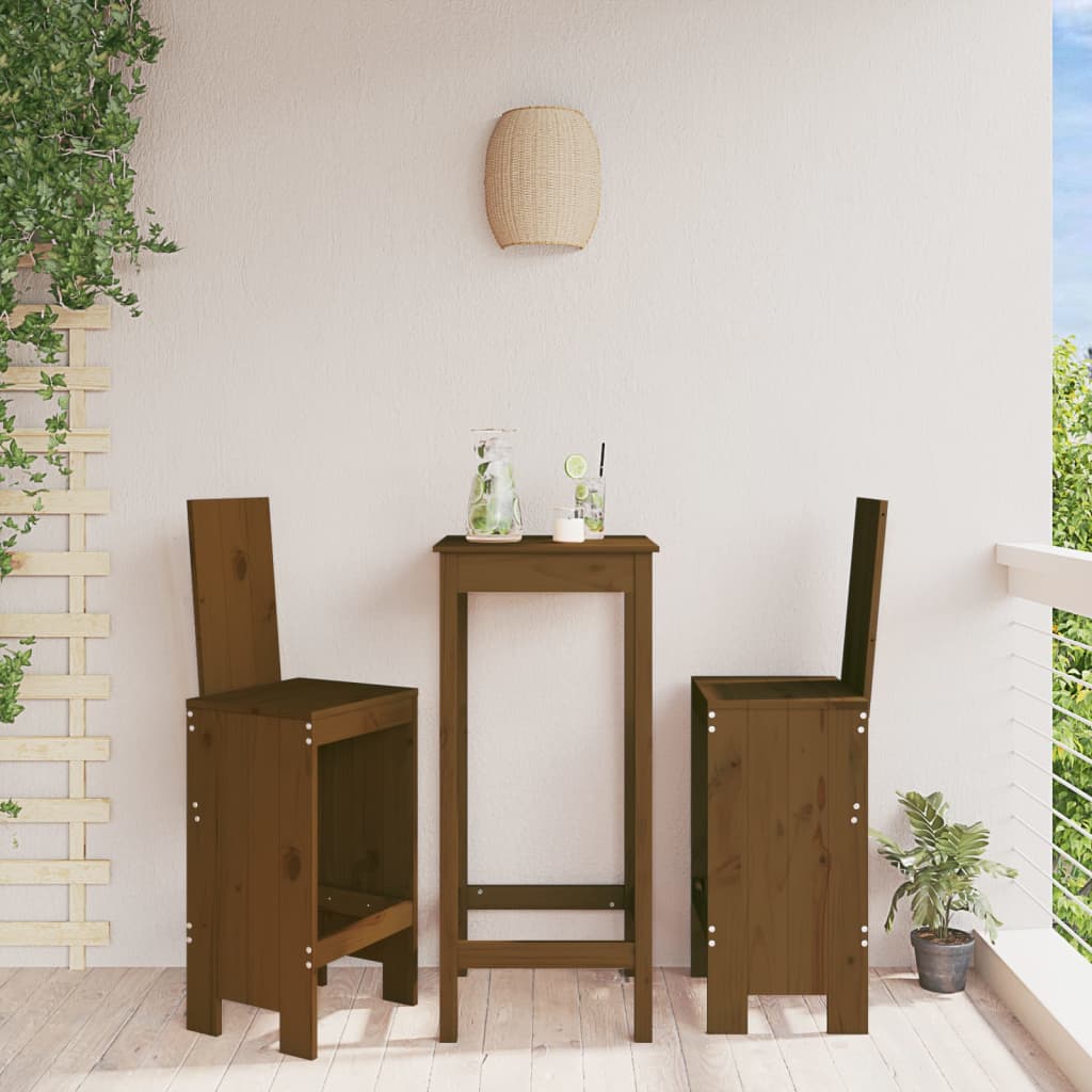 E-shop Multidom Barové stoličky 2 ks medovohnedé 40x42x120 cm masívnaborovica