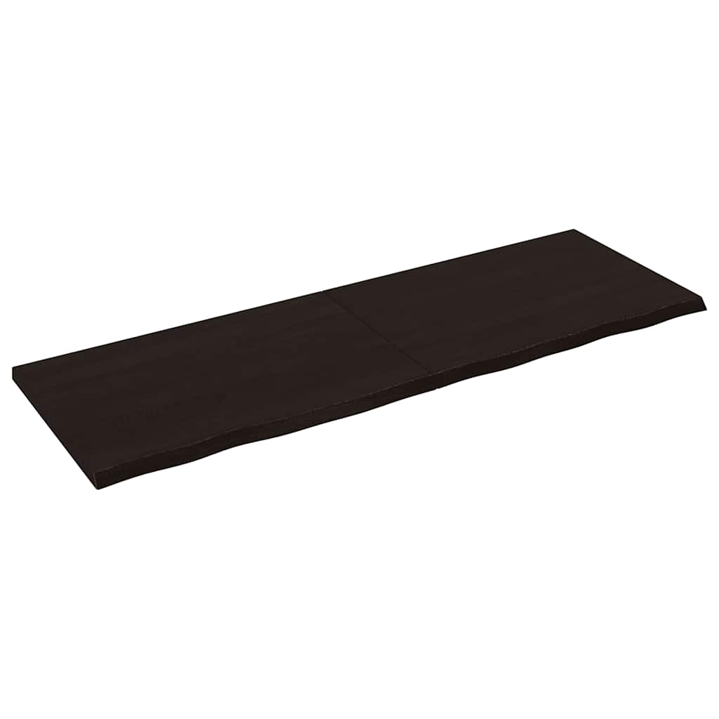 E-shop Multidom Stolová doska tmavohnedá 180x60x(2-4) cm ošetrený dubový masív