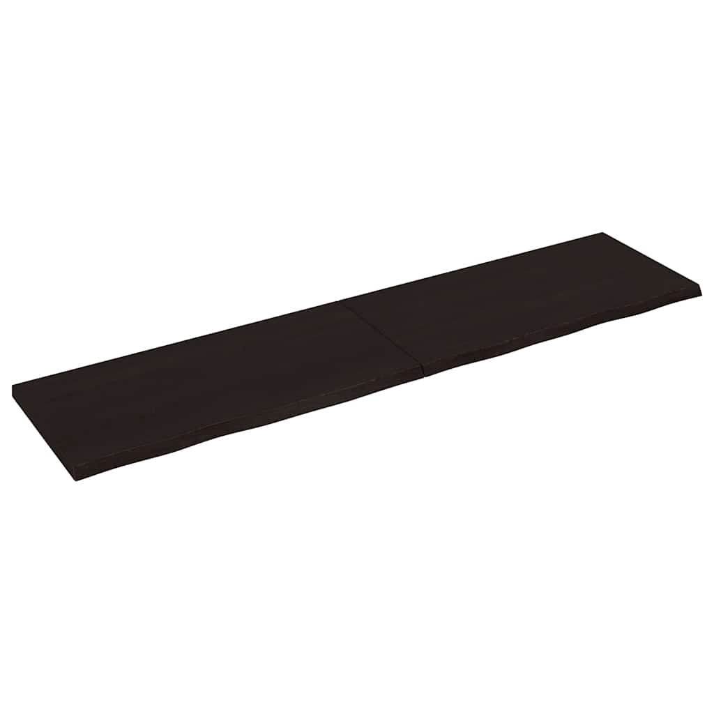 E-shop Multidom Stolová doska tmavohnedá 200x50x(2-4) cm ošetrený dubový masív