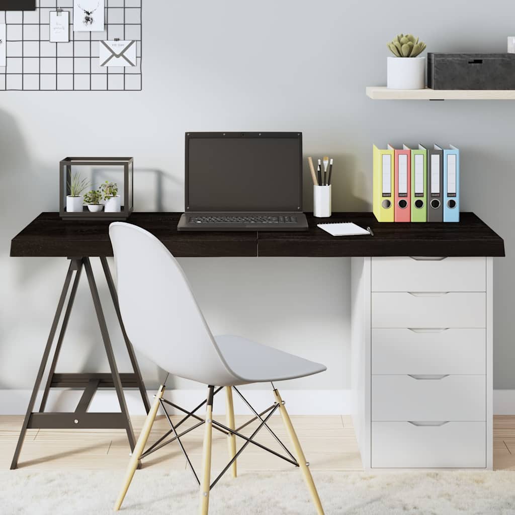 E-shop Multidom Stolová doska tmavohnedá 140x50x(2-6) cm ošetrený dubový masív