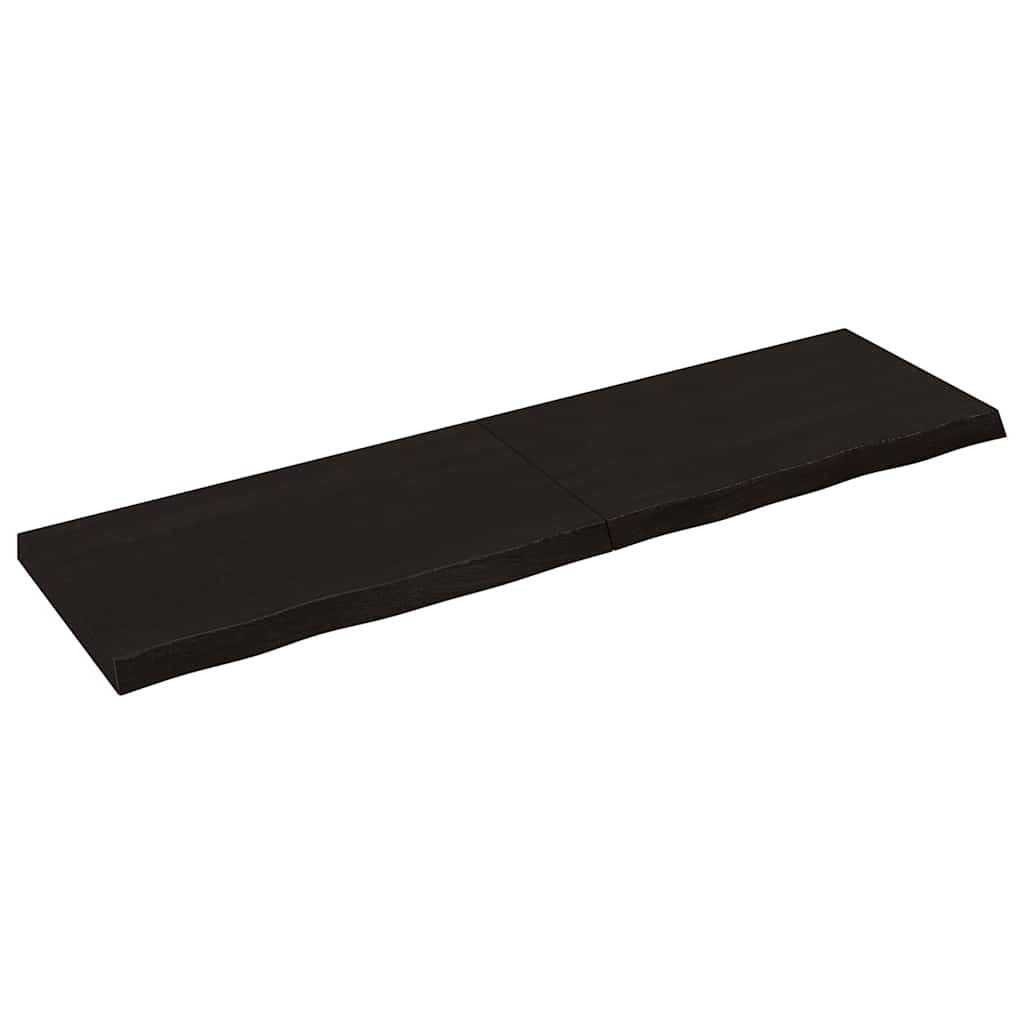 E-shop Multidom Stolová doska tmavohnedá 180x50x(2-6) cm ošetrený dubový masív