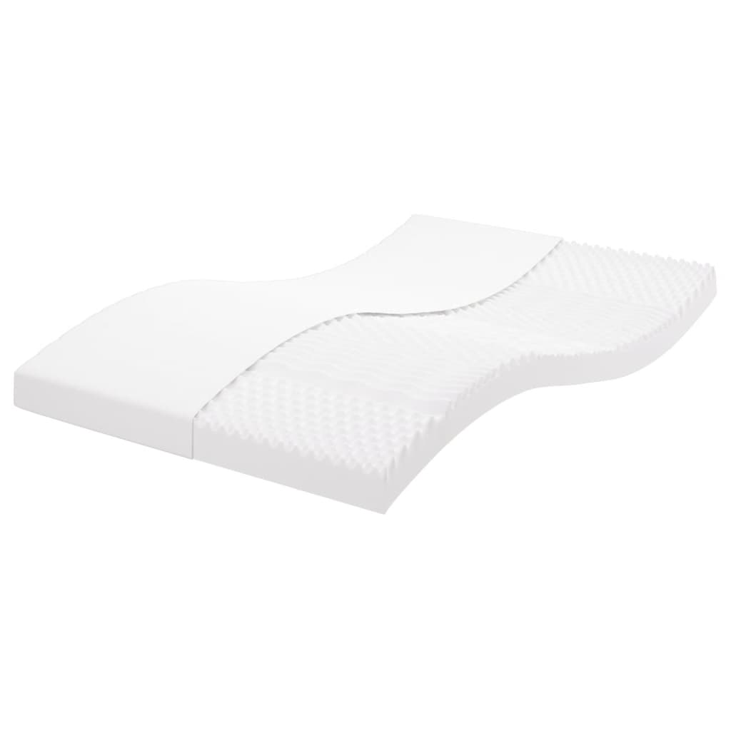 E-shop Multidom Penový matrac biely 140x200 cm 7 zón tvrdosť 20 ILD