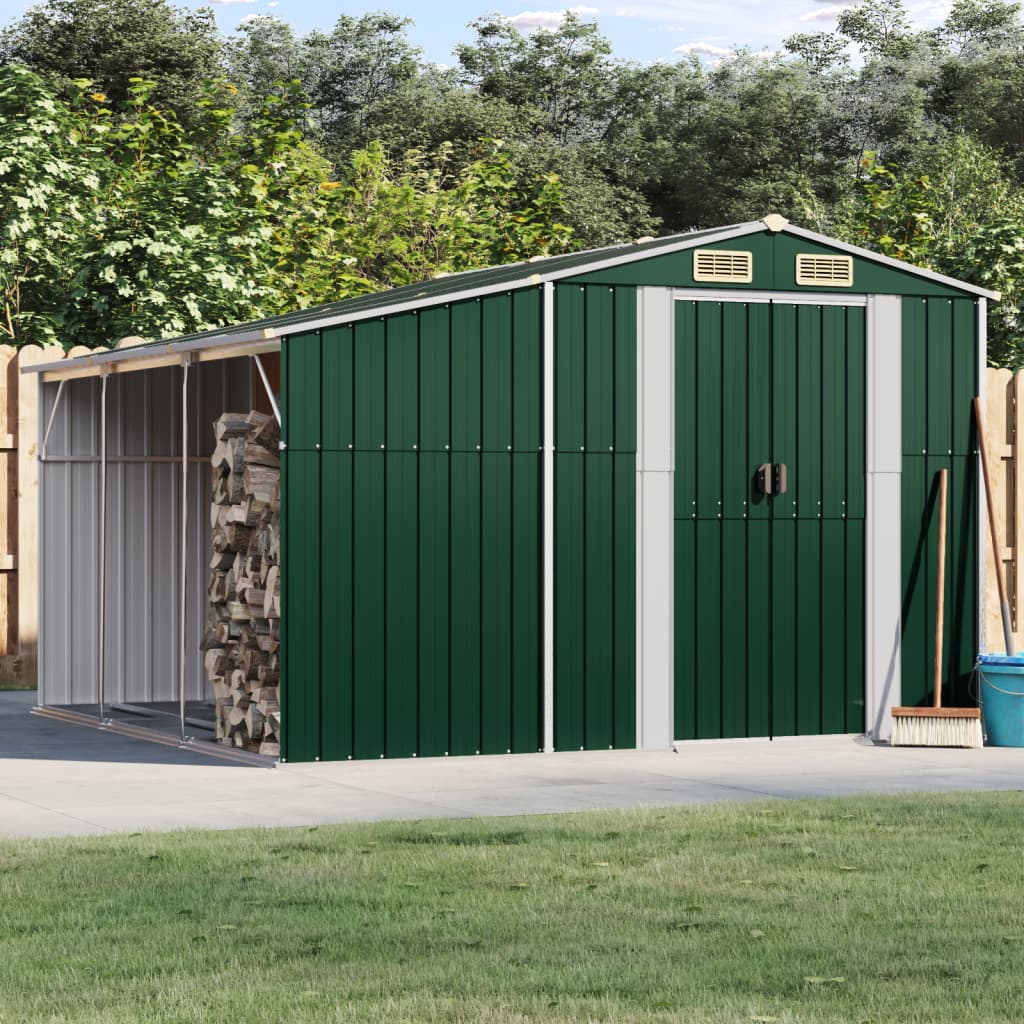 E-shop Multidom Záhradná kôlňa zelená 277x279x179 cm pozinkovaná oceľ