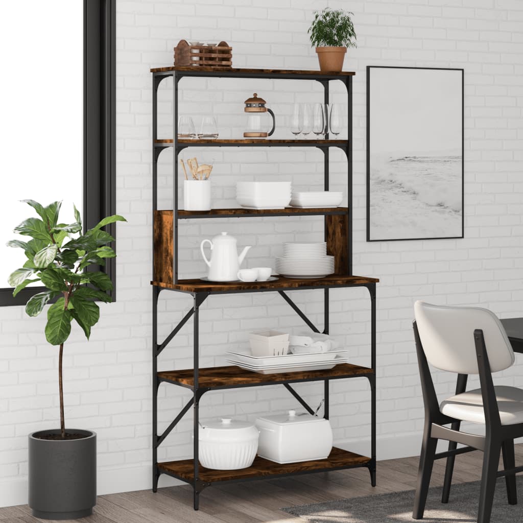 E-shop Multidom Pekársky stojan 6-poschodový dzmový dub 90x40x180cm komp. drevo
