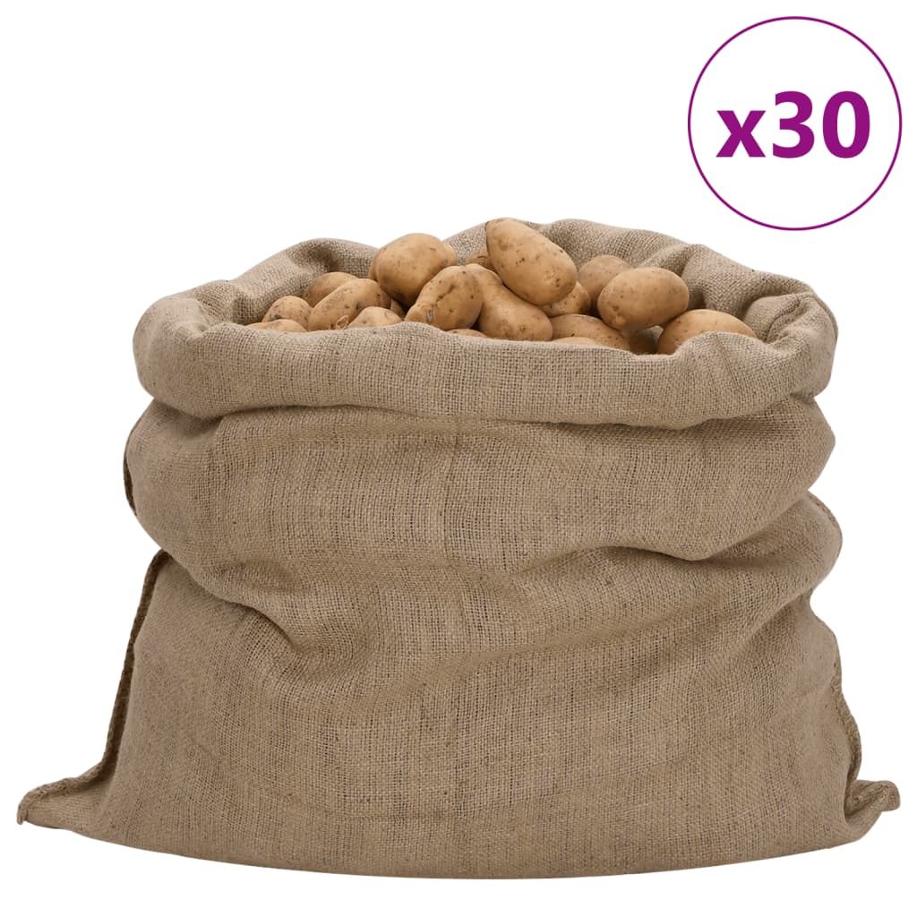 E-shop Multidom Jutové vrecia 30 ks 100x110 cm 100 % juta 340 gsm