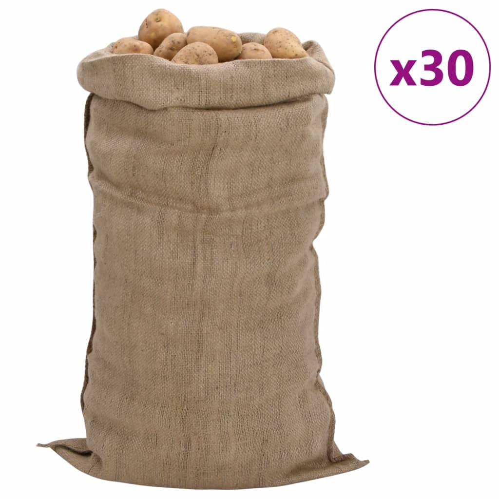 E-shop Multidom Jutové vrecia 30 ks 65x135 cm 100 % juta 340 gsm