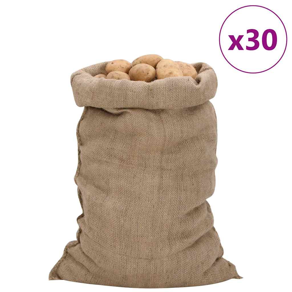 E-shop Multidom Jutové vrecia 30 ks 60x105 cm 100 % juta 340 gsm