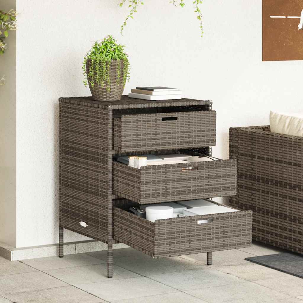 E-shop Multidom Záhradná úložná skriňa šedá 55x59x80 cm polyratan