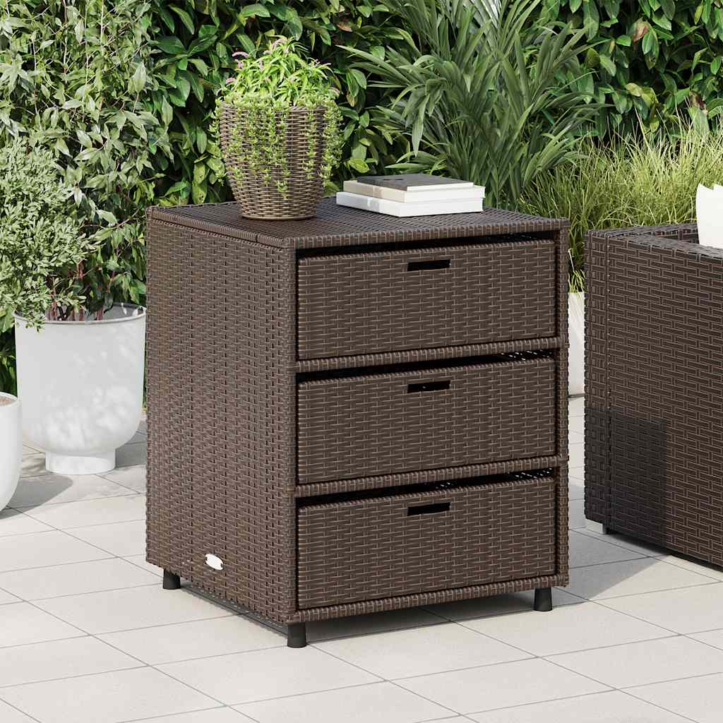 E-shop Multidom Záhradná úložná skriňa hnedá 55x59x69 cm polyratan