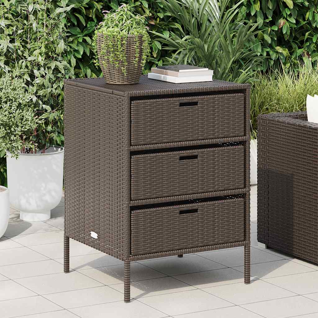 E-shop Multidom Záhradná úložná skriňa hnedá 55x59x80 cm polyratan