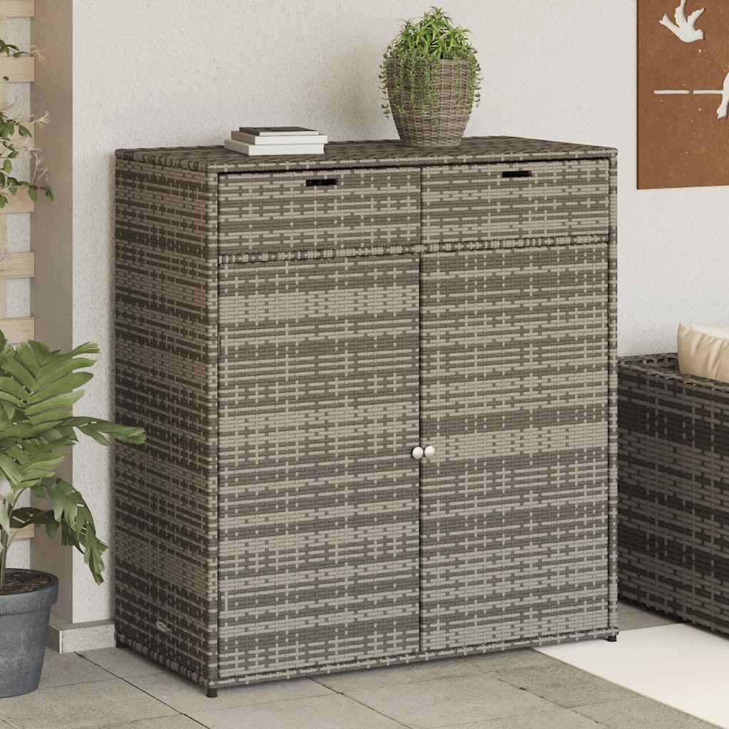 E-shop Multidom Záhradná úložná skriňa šedá 105x55x113 cm polyratan