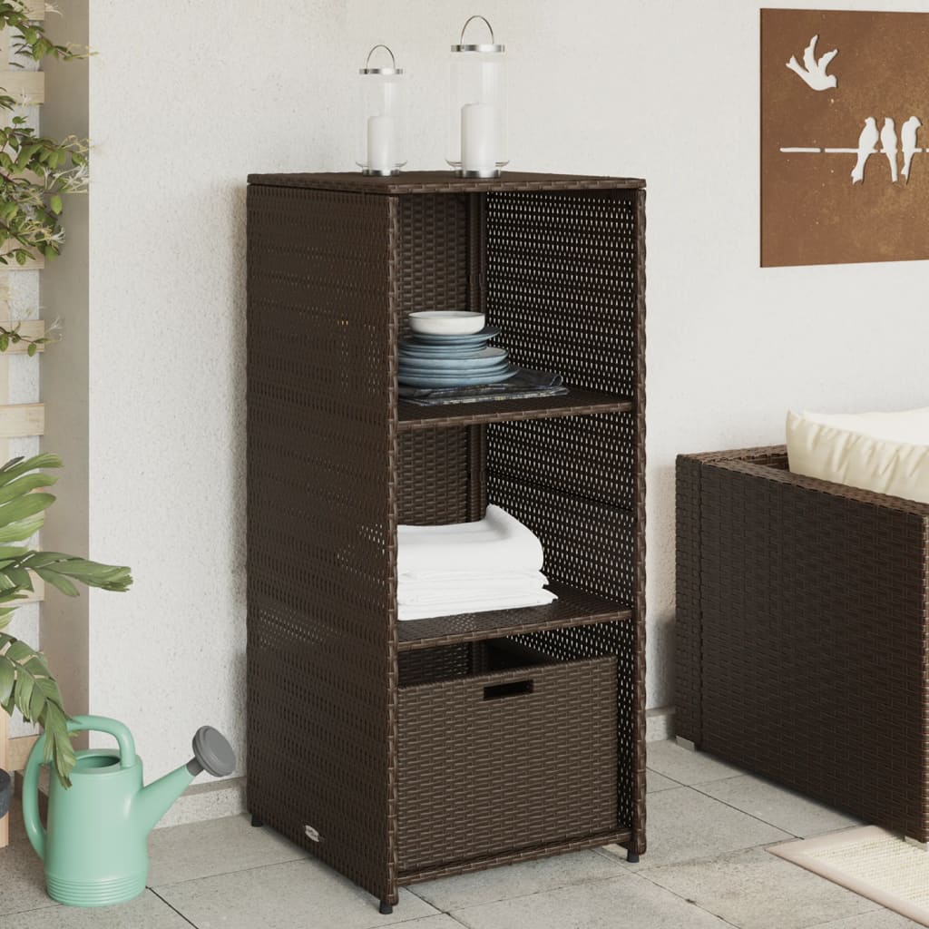 E-shop Multidom Záhradná úložná skriňa hnedá 50x55x115 cm polyratan