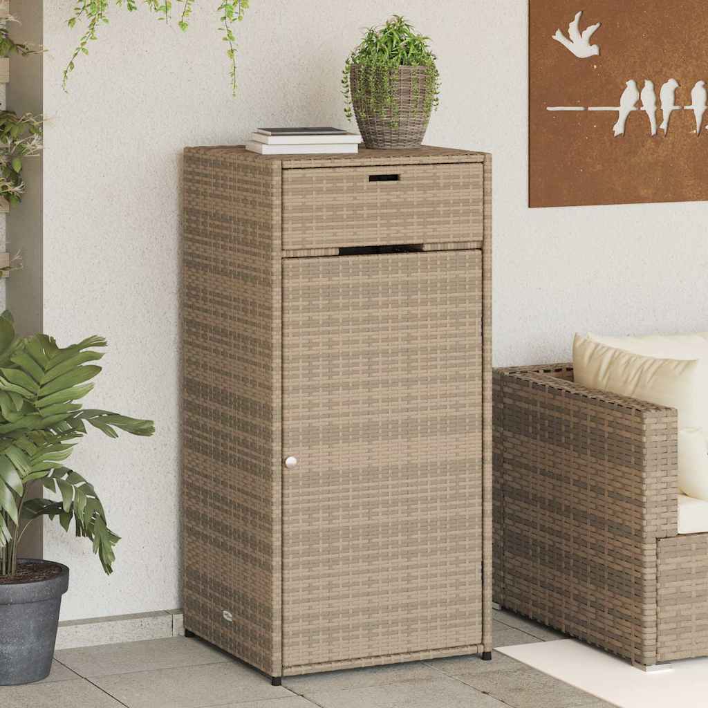 E-shop Multidom Záhradná úložná skriňa béžová 55x55x111 cm polyratan