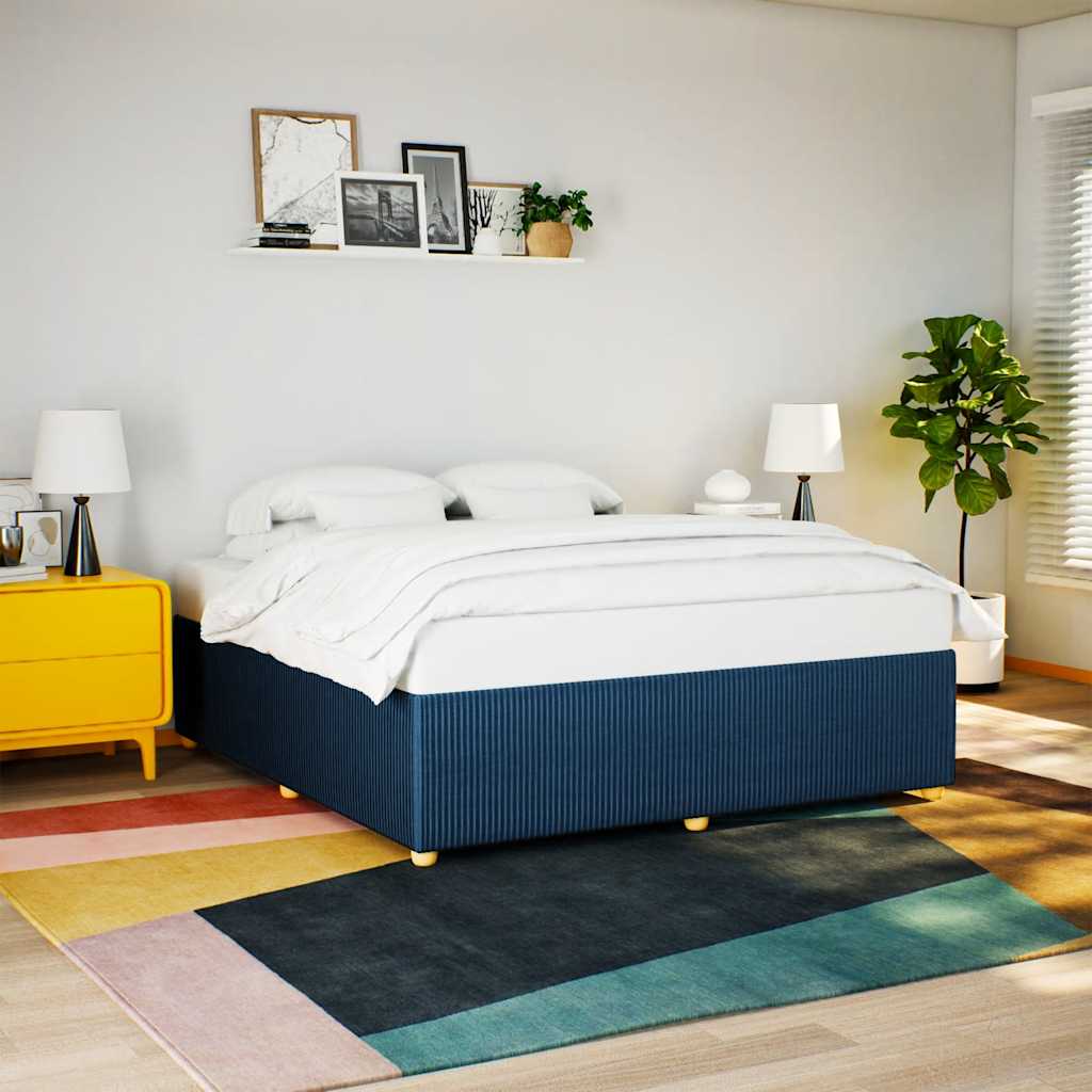 E-shop Multidom Posteľ bez matraca modrý 180x200 cm látka