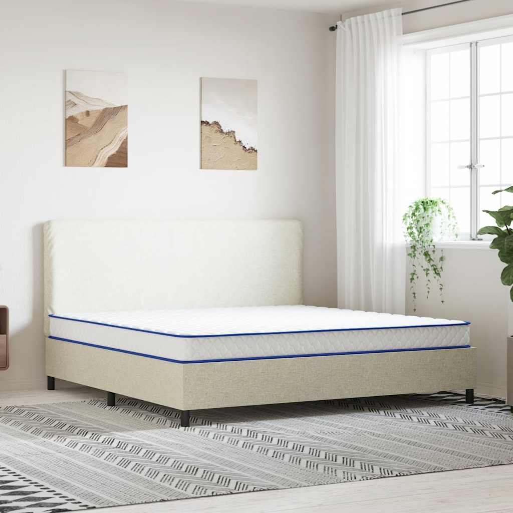 E-shop Multidom Matrac s pamäťovou penou, biely 200x200x17 cm mäkký