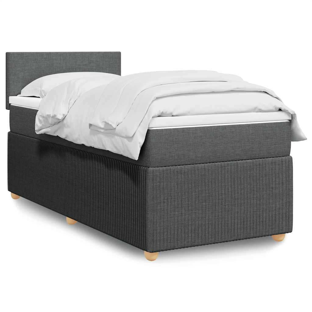 E-shop Multidom Posteľný rám boxsping s matracom tmavosivý 80x200 cm látka