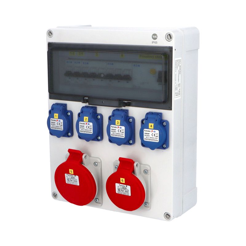 E-shop Famatel fb340-6kA - ZSF40101000.1 /5813 Zás.skříň IP54 jištěná s chráničem 40/4/003